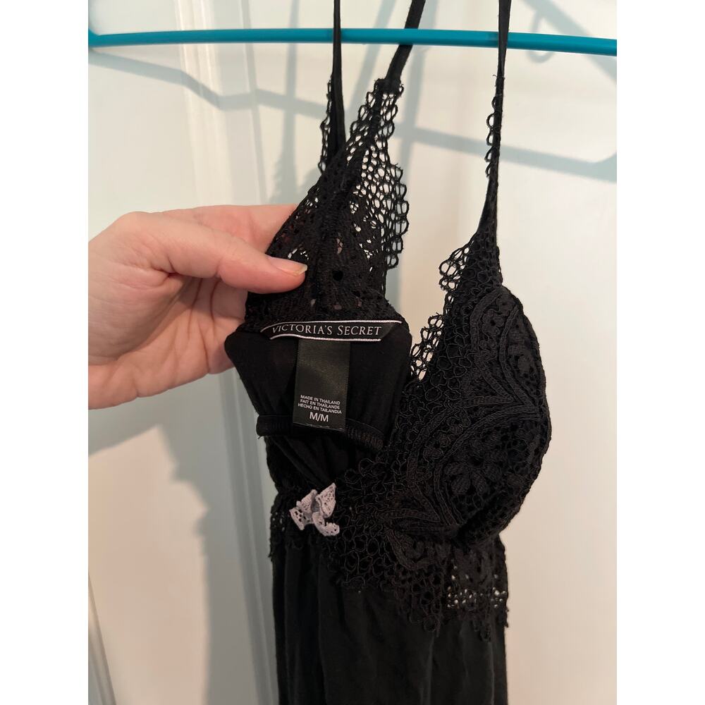 Victoria’s Secret Black Lace Chemise Nightie – Size Medium - Picture 3 of 6